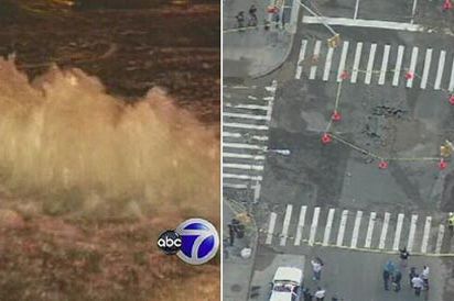 Images from the water main break from Eyewitness News